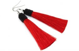 Kolczyki chwosty czerwone