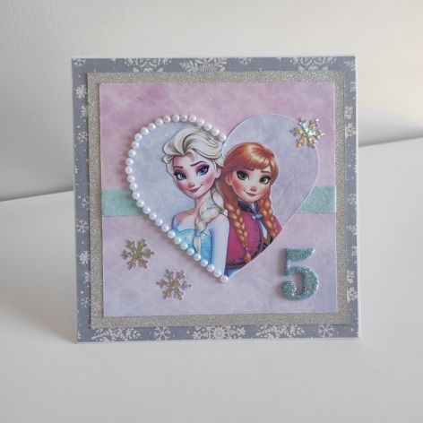 Kartka urodzinowa Kraina Lodu Anna i Elsa