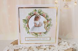 Kartka komunijna do koperty "RoseWine4"GOTOWA