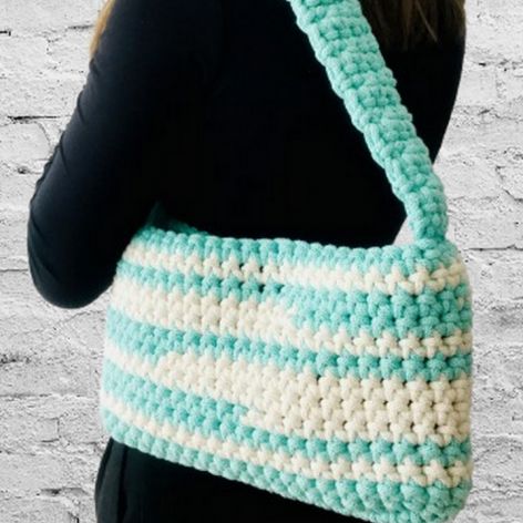 Mała torebka na ramię, mięta/ecru torba..
