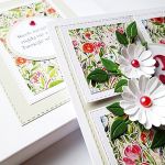 Kartka URODZINOWA z białymi kwiatami #1 - Pastelowa kartka z okazji urodzin