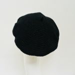 Klasyczny czarny beret francuski z antenką - klasyczny beret