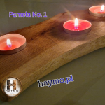 Świecznik dąb żywica epoksydowa Pamela No. 1 - 