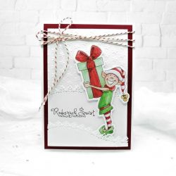 kartka świąteczna z elfem