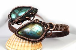 Regulowana bransoletka z labradorytami