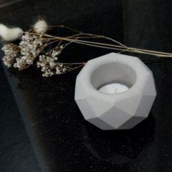 Świecznik na tealighty z betonu MR handmade geometryczny