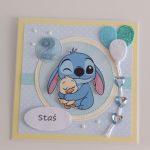 Kartka na urodziny roczek Stitch z personalizacją - Kartka na urodziny roczek Stitch z personalizacją