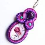 Crimson Rose kolczyki sutasz - 