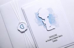 Zaproszenie komunijne handmade dla chłopca