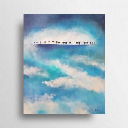 Drzewa-obraz akrylowy 60/50 cm .