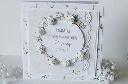 Kartka Komunijna z wiankiem - gotowa do wysyłki