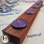 Świecznik drewniany SSB bordo Franca No. 37 - 
