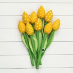 TULIPANY BAWEŁNIANE żółty bukiet - żółte tulipany