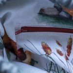 Szary pleciony plecak z przednią kieszenią baranek - 