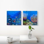 Kompozycja underwater 50x50x1 cm - 