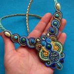 W kolorze Pawiego Oka Naszyjnik sutasz - 