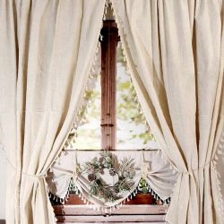 Zasłona firana BOHO zasłona z frędzlami na tunel panel SHABBY 150/160cm