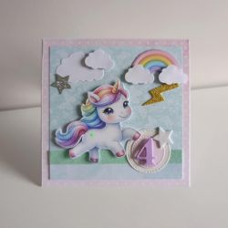 Kartka na urodziny jednorożec 4
