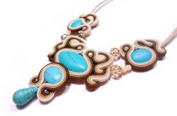 howlity turkusowe w beżach i brązie