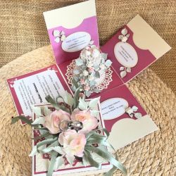 225,exploding box na ślub w komplecie z torebką. 