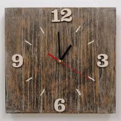 Zegar ścienny drewniany kwadrat