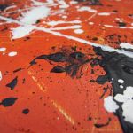 Obraz abstrakcja akryl Orange - Detal - skos