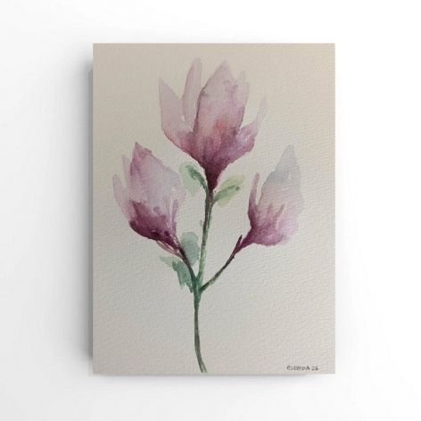 Kwiaty 2-akwarela formatu A5