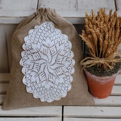 Lniany worek - Prowansalski szyk